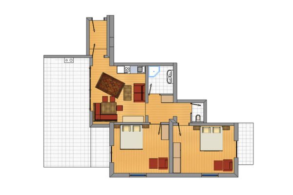 Grundriss - Ferienwohnung Anna